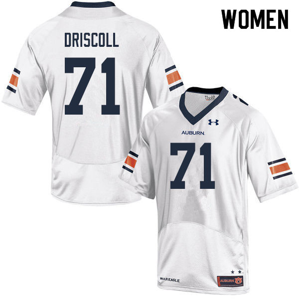 Women's Auburn Tigers #71 Jack Driscoll White 2019 College Stitched Football Jersey